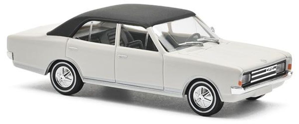 Busch 42020 - 1/87 Opel Rekord C, Weiß mit Weißwandreifen - Neu