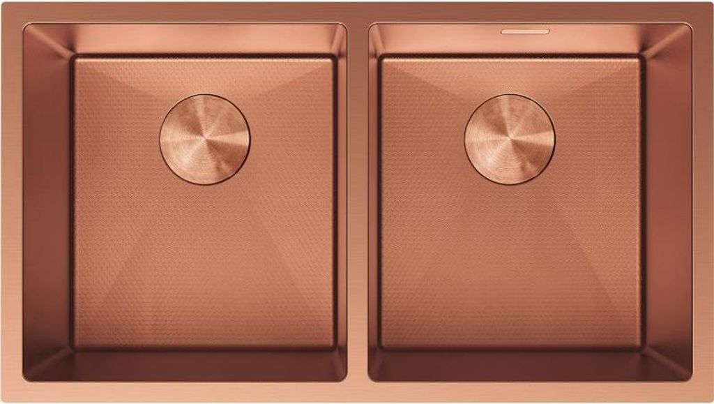 Mexen Binox 2-Kammer-Edelstahlspüle 800 x 450 mm, Kupfer HC - 6421802000-65HC