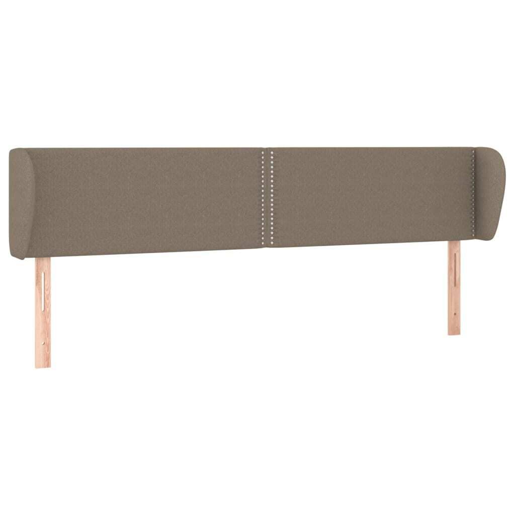Kopfteil mit Ohren Taupe 183x23x78/88 cm Stoff
