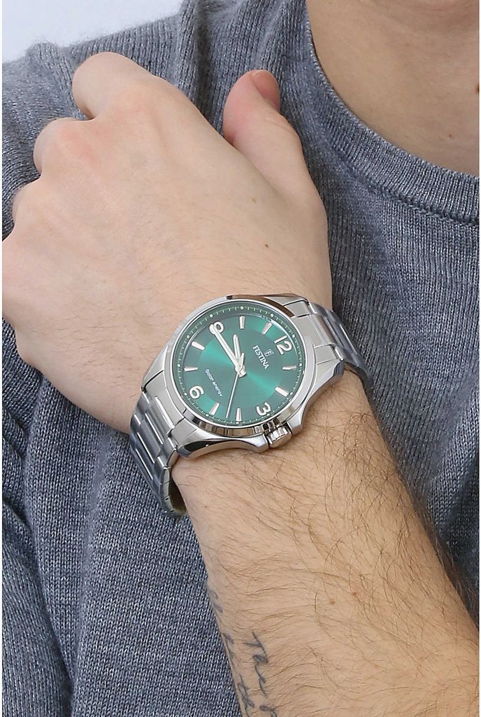 Festina Orologio Uomo F20656/3 – Cronografo Analogico In Acciaio, Bracciale Argento, 44mm - 4