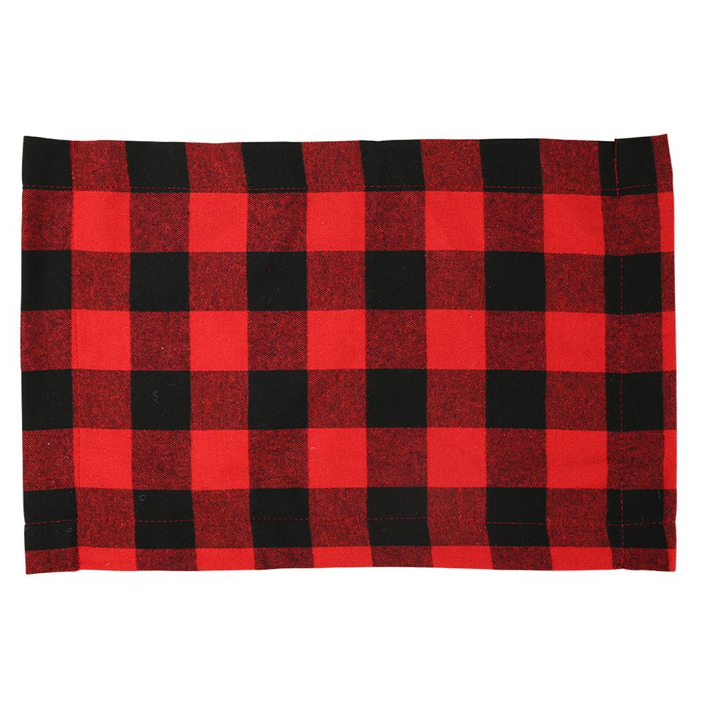 Weihnachtsplaid Plaid -Tischemat Tischdecke Weiche Mattenkissen waschbarer Heimtischdekoration-Rot schwarz