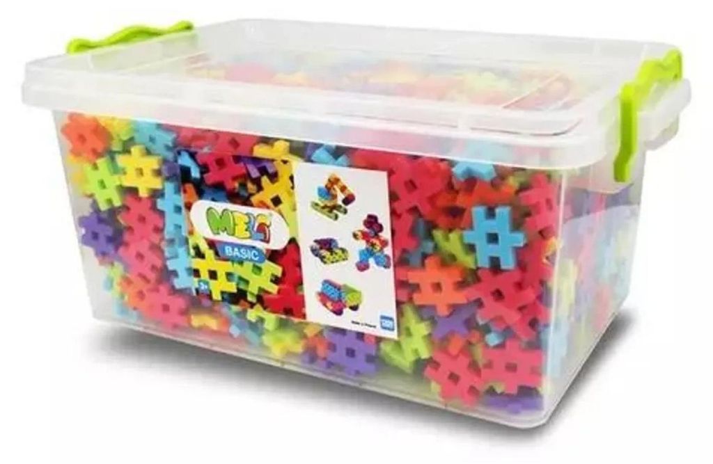 Meli Basic Edu 1200-teiliges Bausteine-Set in praktischer Produktbild 