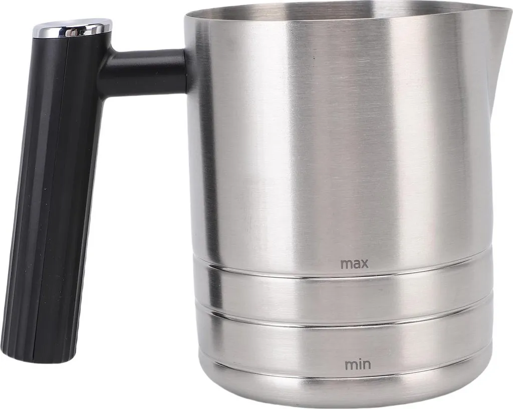 Tazza per schiumare il latte, adatta alla macchina da caffè ES601 ES655, caraffa per schiumare, acciaio inox 304, impugnatura comoda, facile da pulire