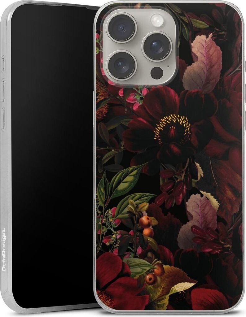 DeinDesign Slim Hülle für Apple iPhone 16 Pro Max Silikon Case Ultra Dünn Handyhülle Blumen Utart Wiese