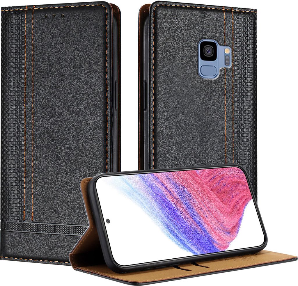 Handyhülle für Samsung Galaxy S9 Leder Flip Klappbare Produktbild 
