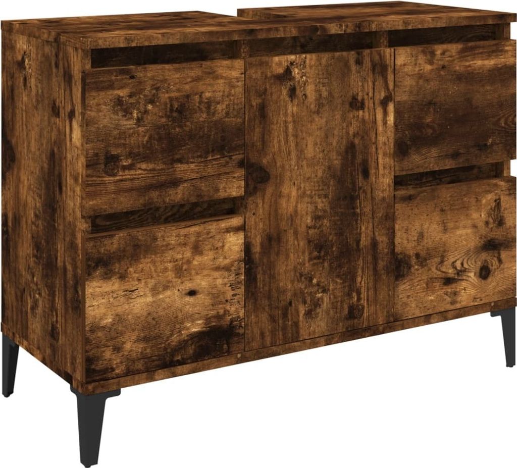 vidaXL Szafka podumywalkowa z dębu wędzonego 80x33x60 cm Zdjęcie produktu 