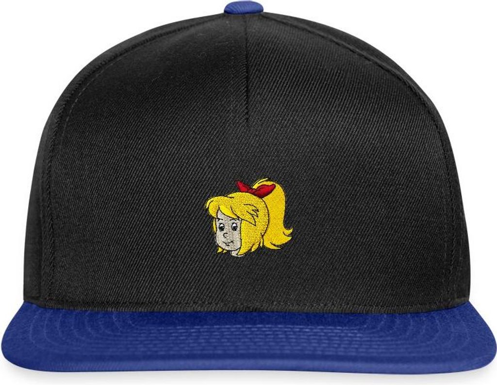 Spreadshirt Bibi Blocksberg Portrait Stick Snapback Cap, One size, Schwarz/Königsblau