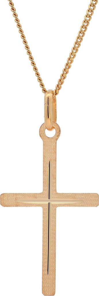 Anhänger Kreuz echt 333-8 Karat Gold mit vergoldeter Produktbild 