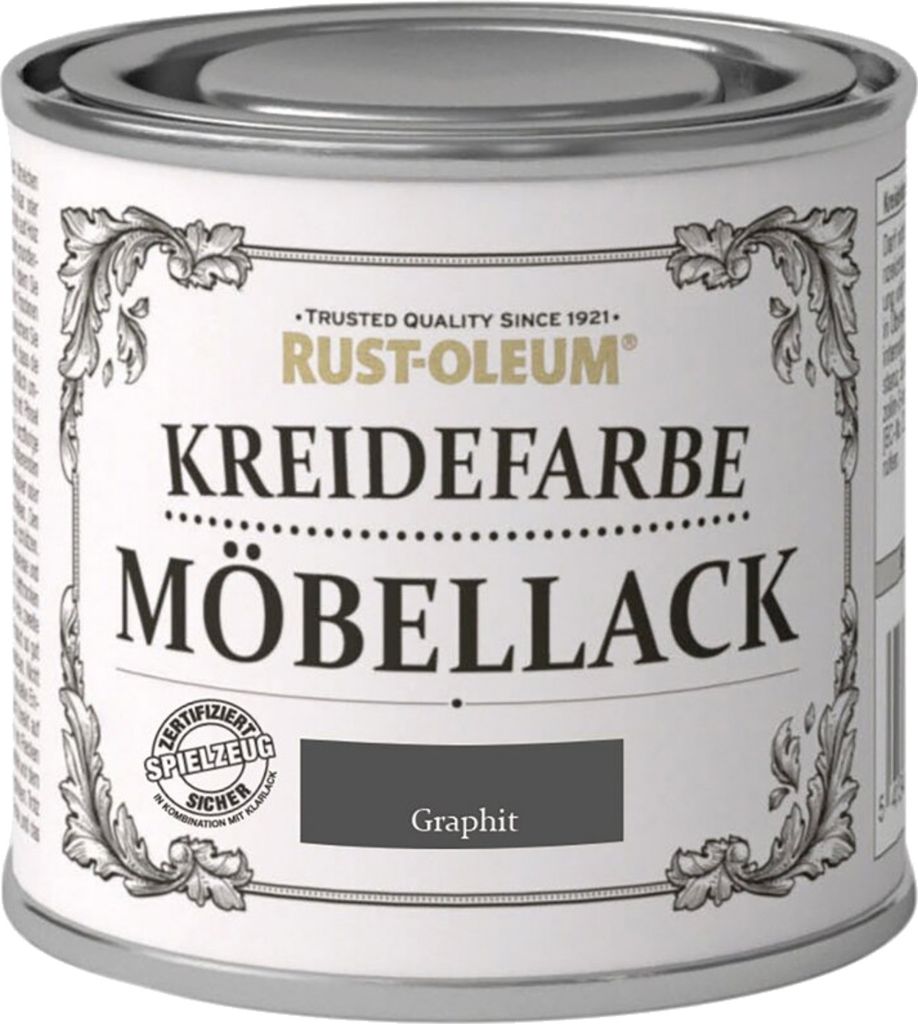 Rust Oleum Shabby Kreidefarbe Möbellack Graphit mattes Produktbild 1