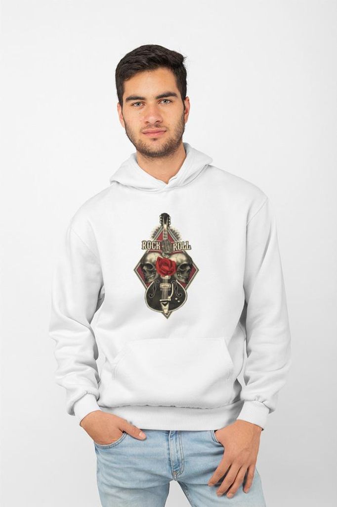 D&B Uni Hoodie ZN00014 Rock Weiß-Größe M