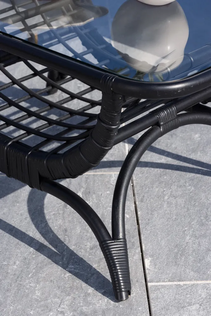 Table Basse Moana Noire 60x96 - Petite Table Stable pour Balcon - 9