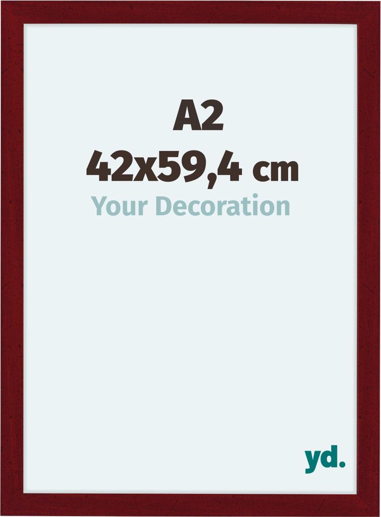 Bilderrahmen, 42x59.4 cm, Weinrot Gewischt, MDF, Como
