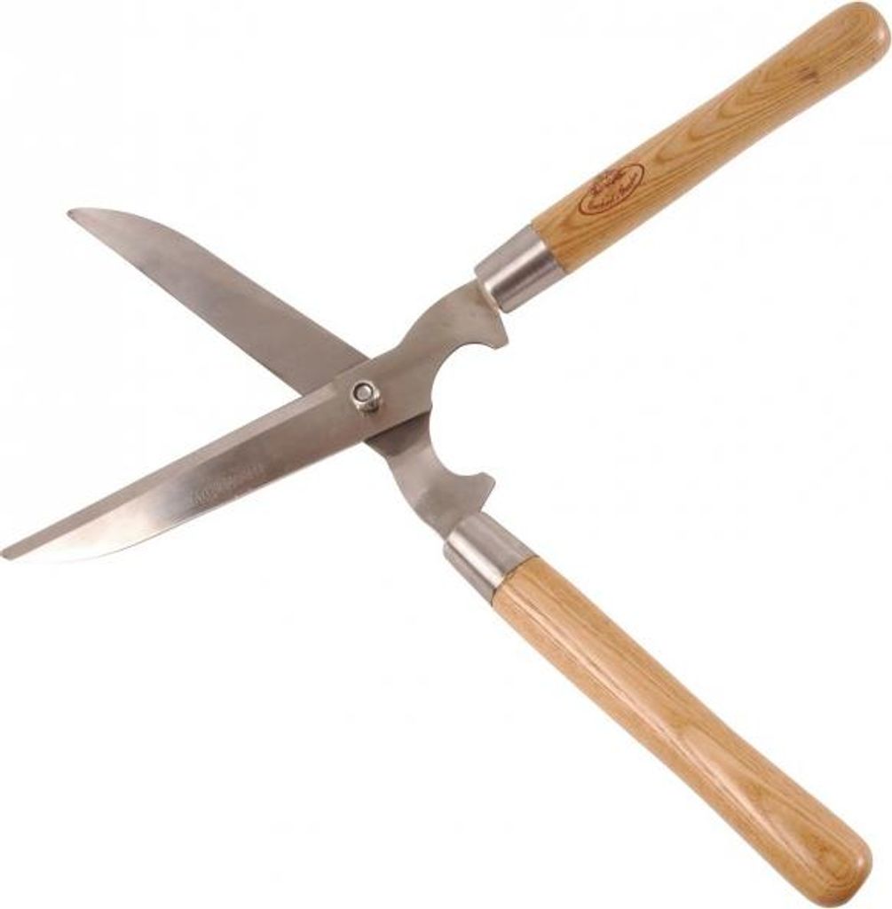 degawo Gartenschere 49 cm – Heckenschere mit Edelstahlklingen & Holzgriffen