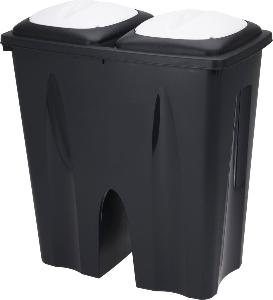 Excellent Houseware Pattumiera a 2 scomparti, plastica, Immagine del prodotto 