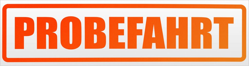 Kiwistar Probefahrt Magnetschild Schild magnetisch - 20cm Neonorange - Magnetfolie für Auto PKW Kfz