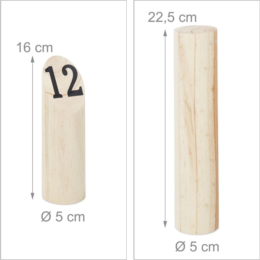 relaxdays Kubb Wikingerspiel Wurfspiel Produktbild 4