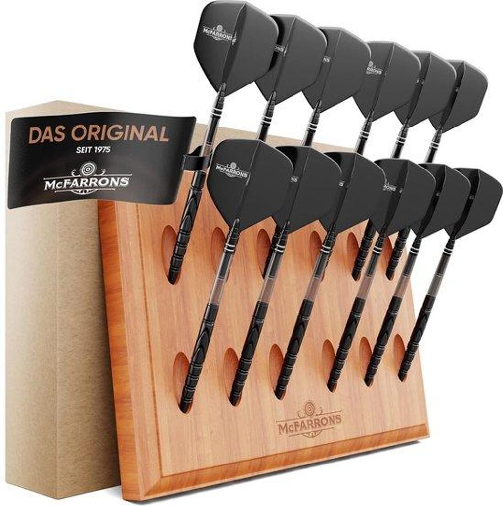 Dartpfeil aus Acacia-Holz - 1 Stück - schwarz/natürlich