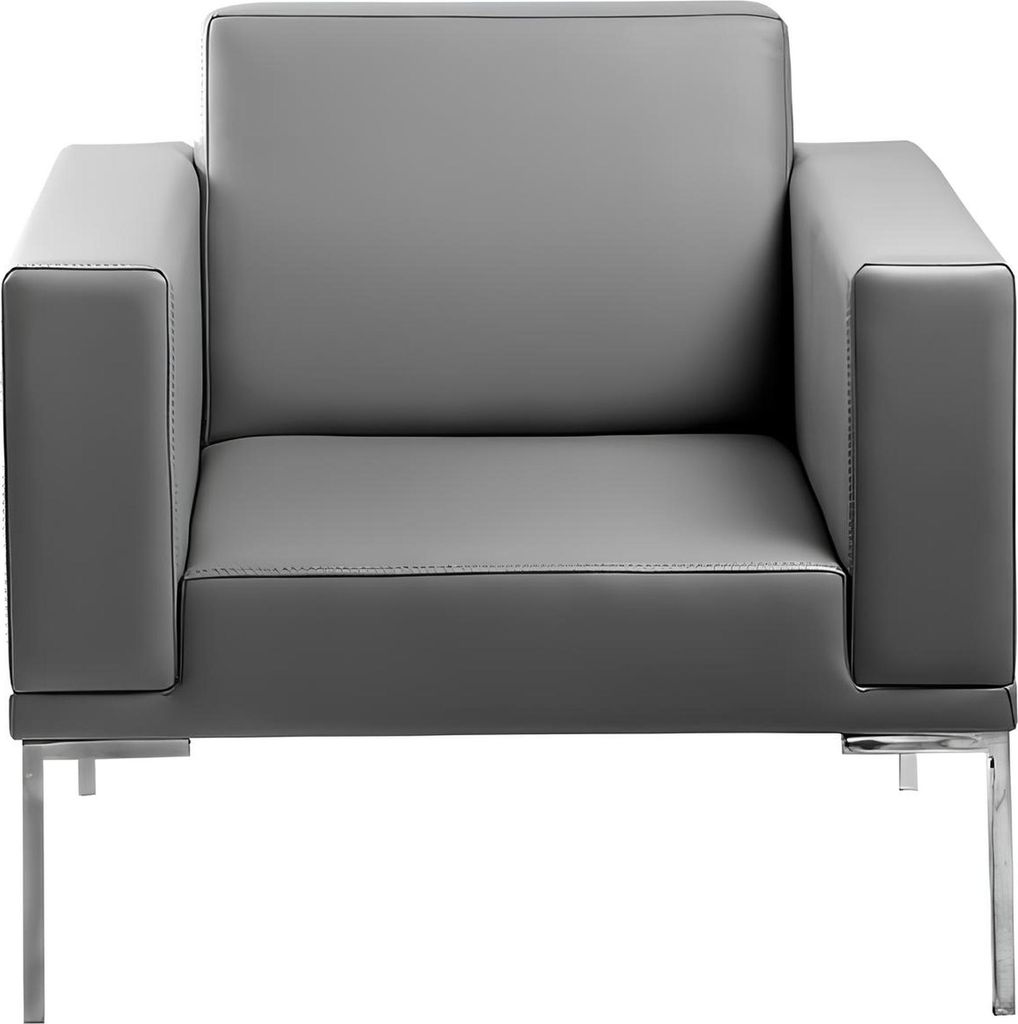 Grauer Fernsehsessel Designer Polstersessel Lehnsessel Relax Einsitzer