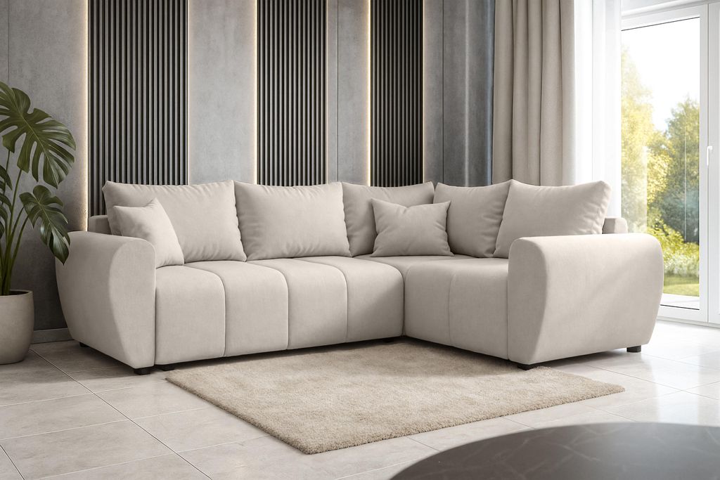 AX LIVING Malatya L Canapé d'angle avec fonction sommeil Image du produit 