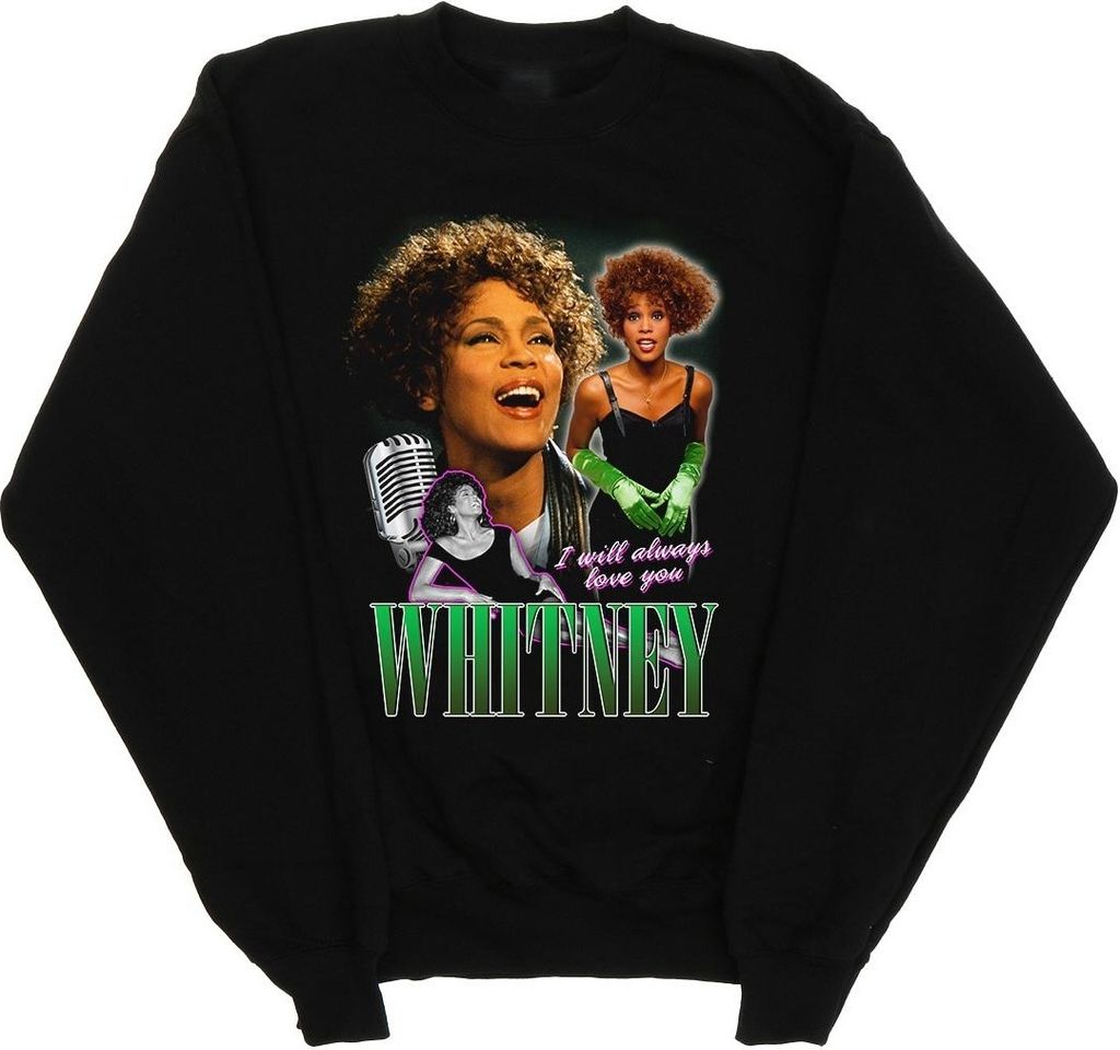 Whitney Houston - "I Will Always Love You" Sweatshirt für Herren BI48282 (M) (Schwarz)