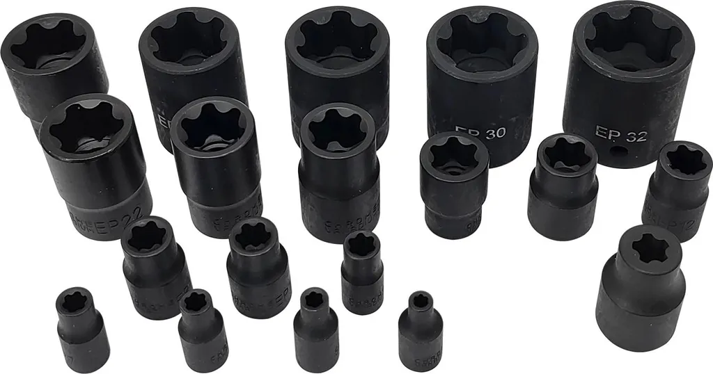 Coffret douilles étoiles EP4 à EP32, jeu de clés Torx externe 19 pièces