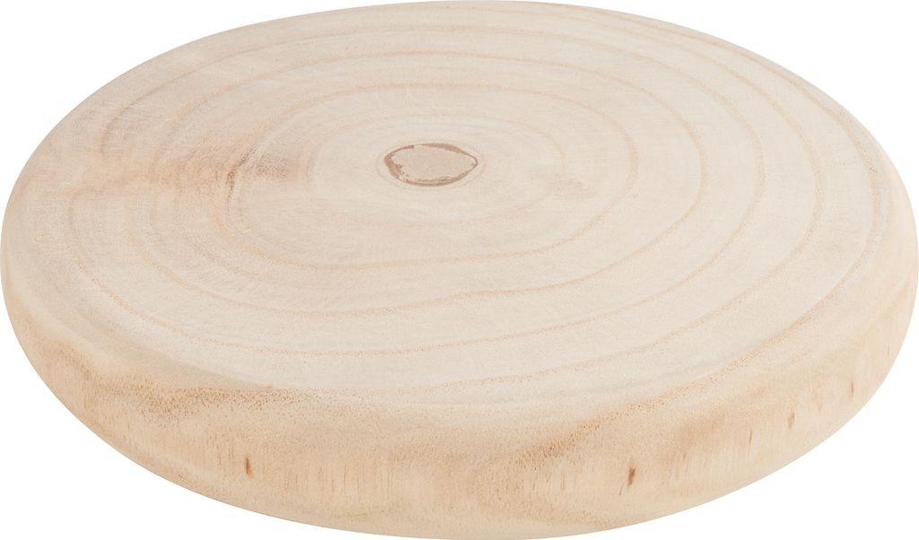 Holz-Scheibe "Rund", weiß gewaschen Produktbild 