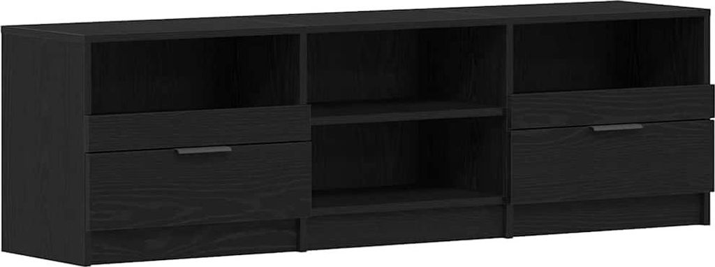 TV-Schränk Schwarz Eichen-Optik 150 x 33,5 x 45 cm