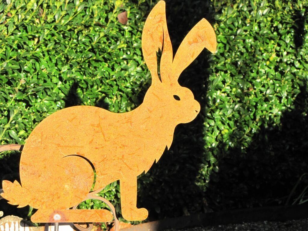 Edelrost Hase zum Stecken Hase zum Stecken - 25 cm
