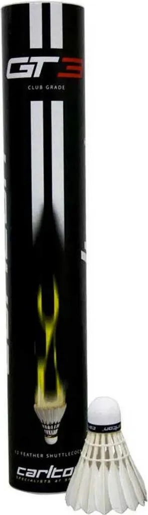 Volants Carlton GT3 77 Blancs Haute Durabilité - Pack de 12 pour Club