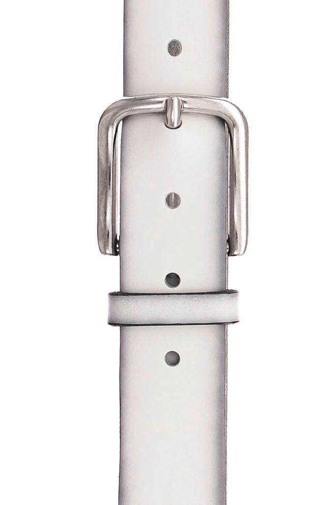 Vanzetti Leder Gürtel Classics 35mm Belt W80 White weiß