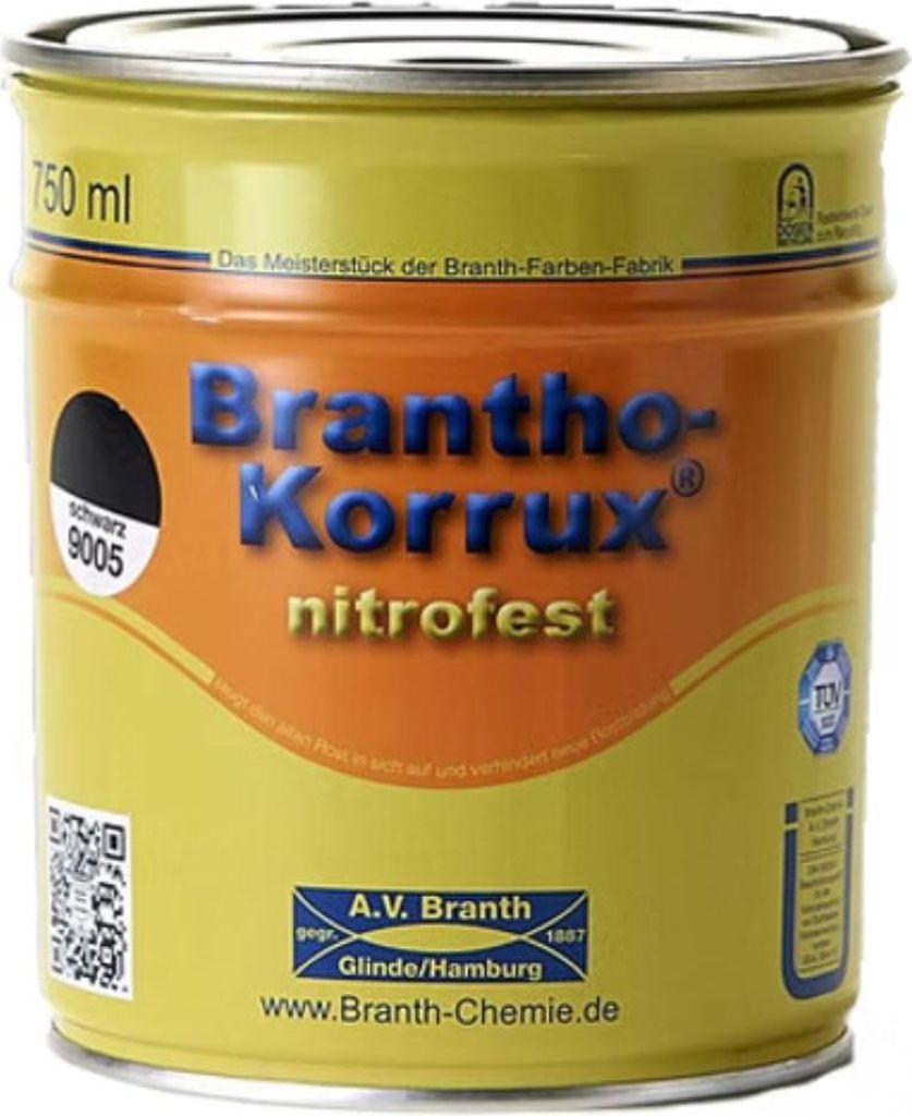 Brantho Korrux nitrofest 750ml Rostschutz RAL 9005 schwarz Produktbild 