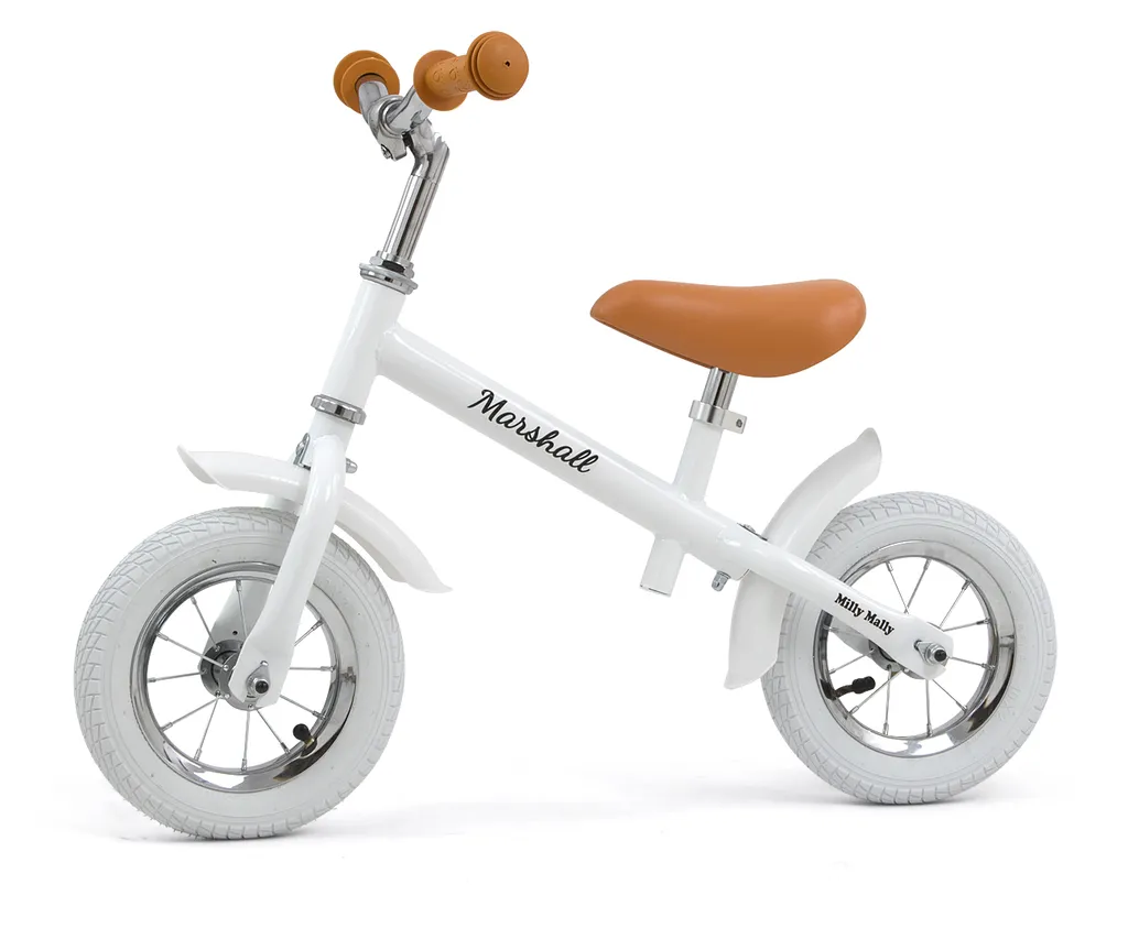Vélo d'équilibre Milly Mally Marshall Air blanc pour enfant de 2 à 5 ans