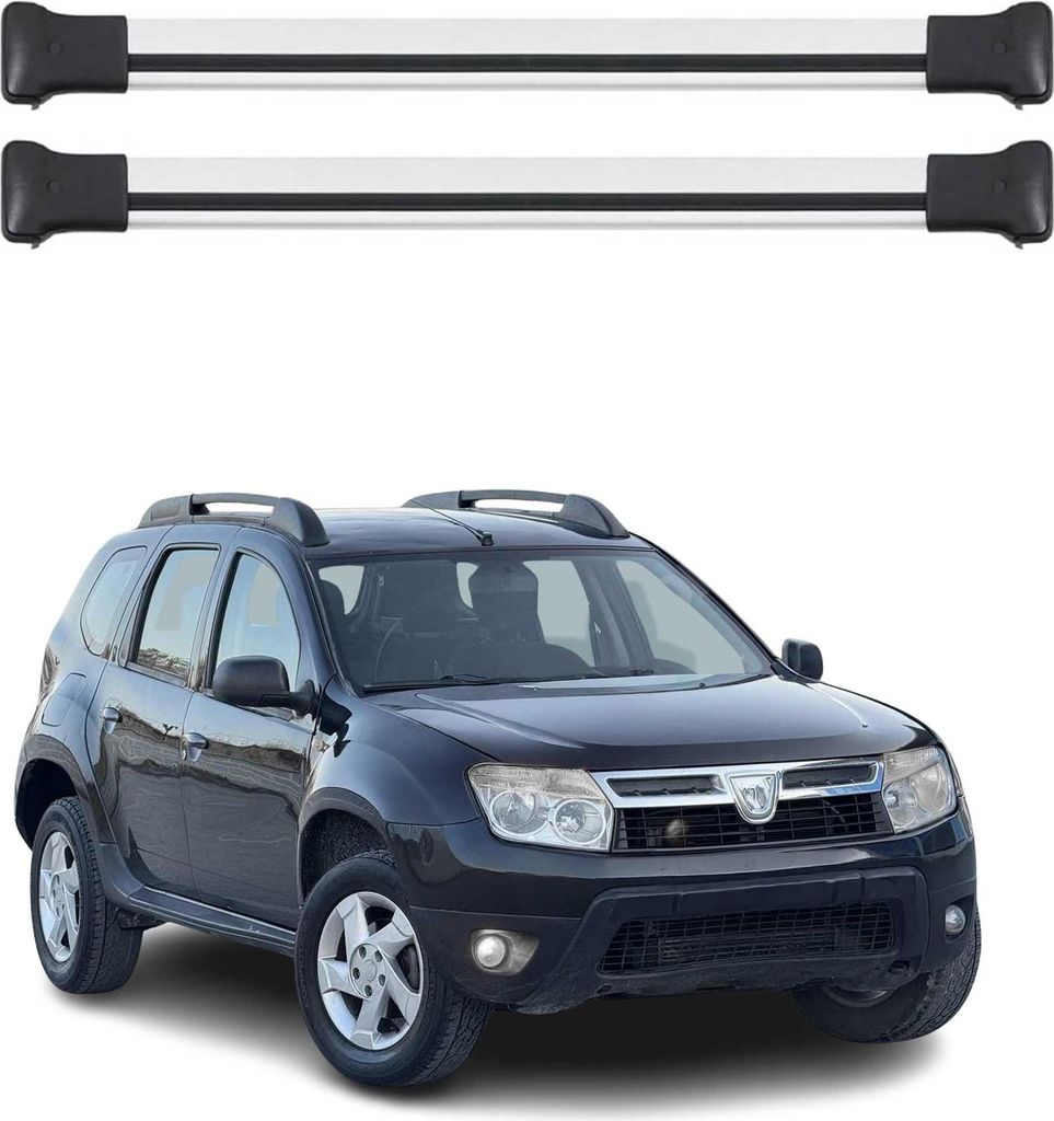 Dachträger Grundtäger für Dacia Duster mk1 2010-2014 Pre-FL 75kg Alu Silber 2x