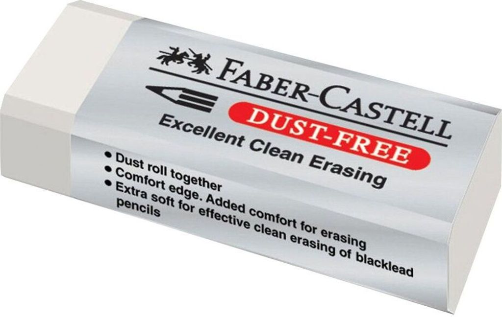 FABER-CASTELL Kunststoff Radierer DUST FREE grau Produktbild 