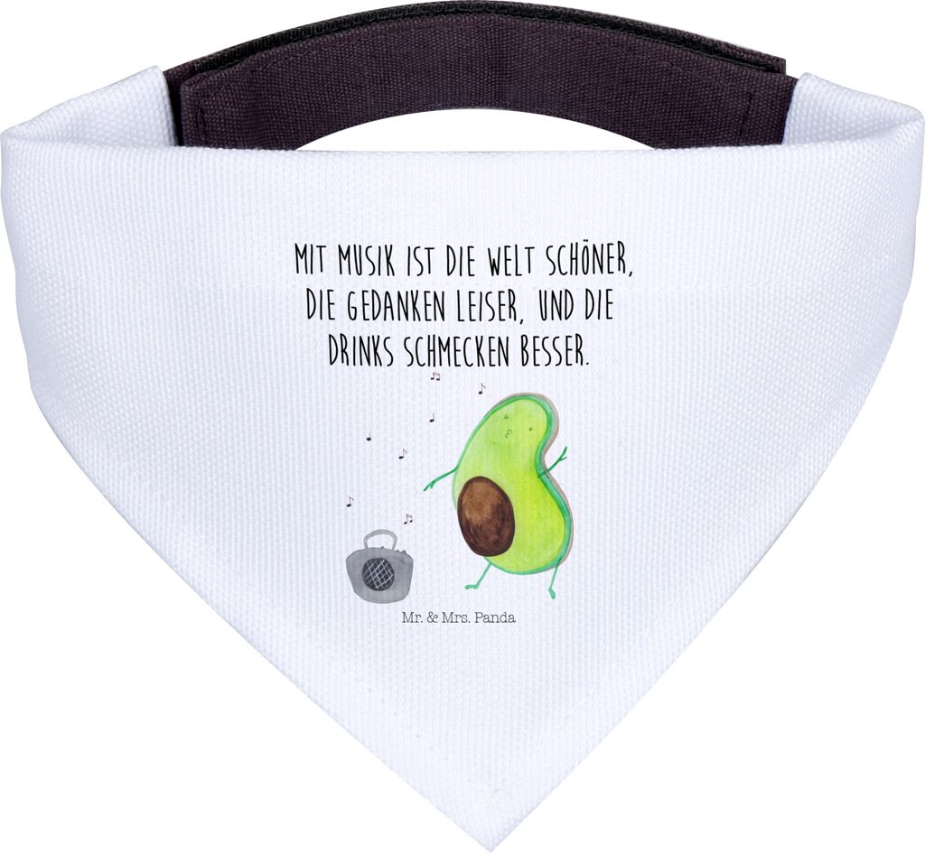 Mr. & Mrs. Panda Halstuch Hund Avocado Tanzen - Weiß - Produktbild 