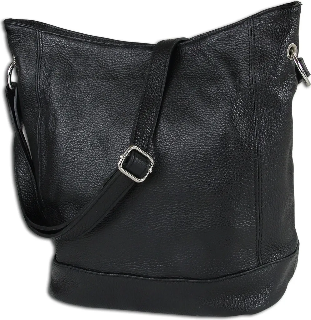 Toscanto Borse Shopper OTT159SS: Il Black Essential in Vera Pelle