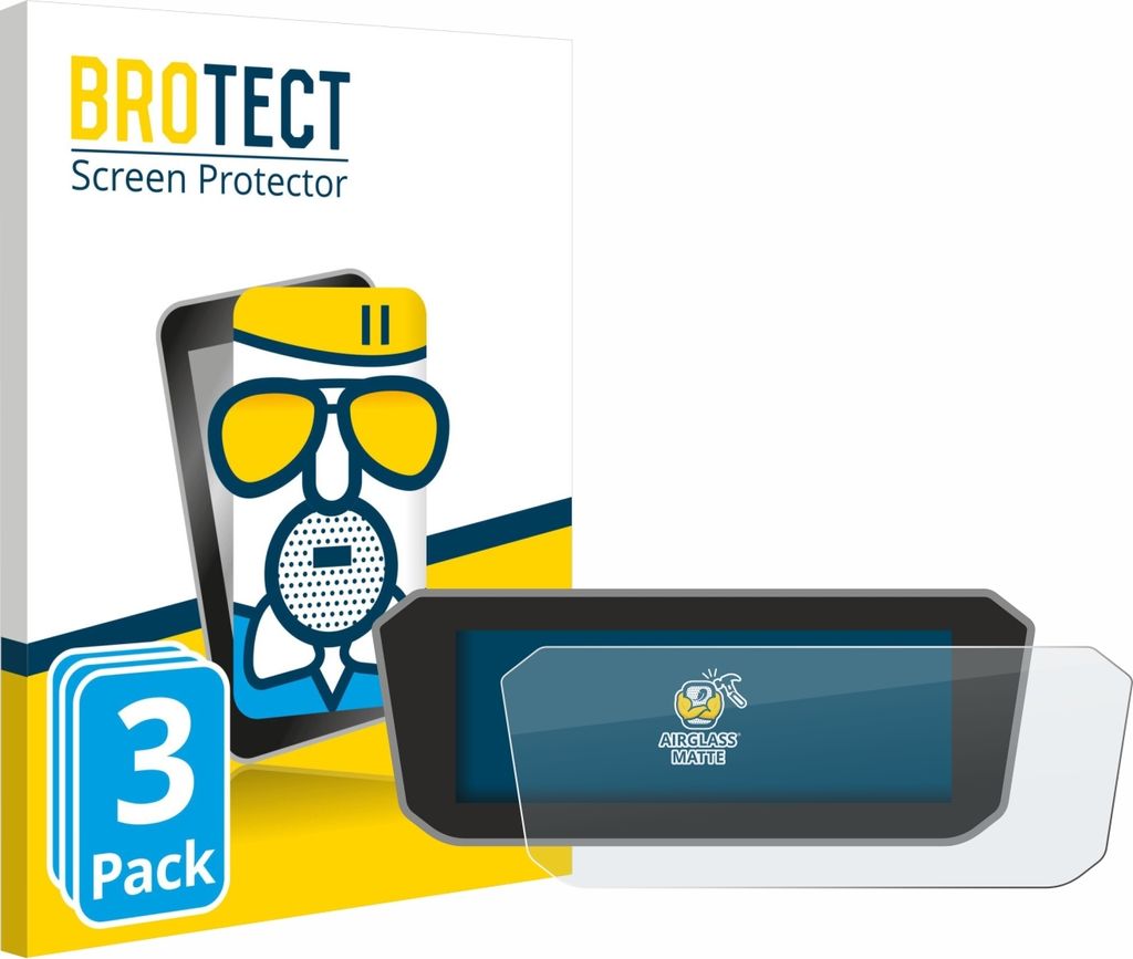 3x BROTECT Entspiegelungs Schutzglas für Audi Q3 F3 2019-2020 10.25" Tachoanzeige Schutzfolie Panzer Folie Glas Display Schutz matt