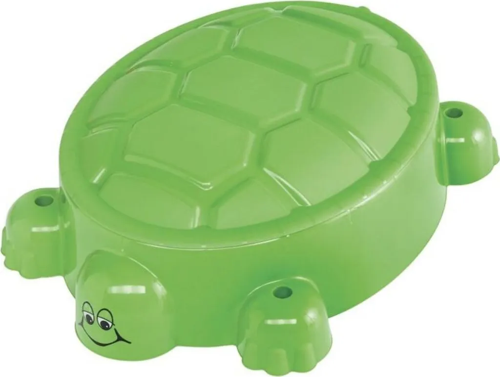Bac à sable vert avec couvercle rigide 95 cm - Protection sable propre - 3