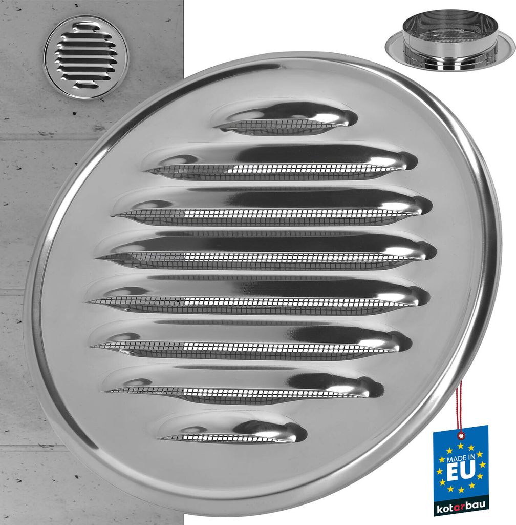 Griglia Di Ventilazione Ø125mm - Bianca Con Rete Antinsetti Per Ventilazione - Foto 2