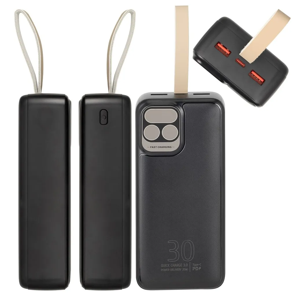 Batterie de Secours 30000mAh PD 20W avec Écran LCD et Multi-Ports - 7