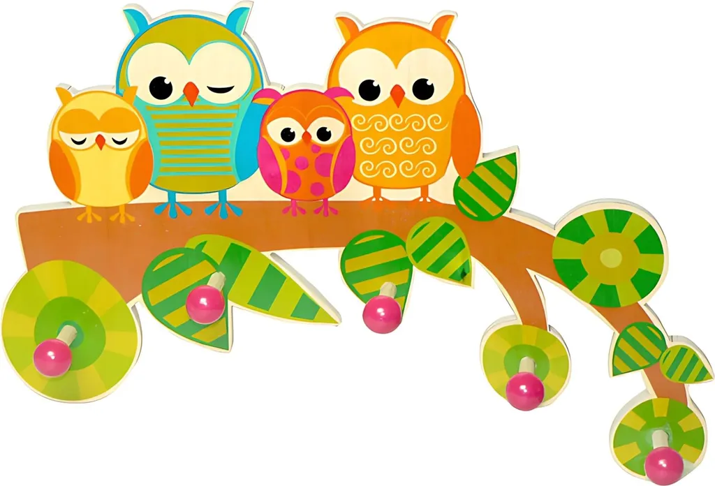 Appendino per la Famiglia Hess Owl - Appendiabiti in Legno Artigianale