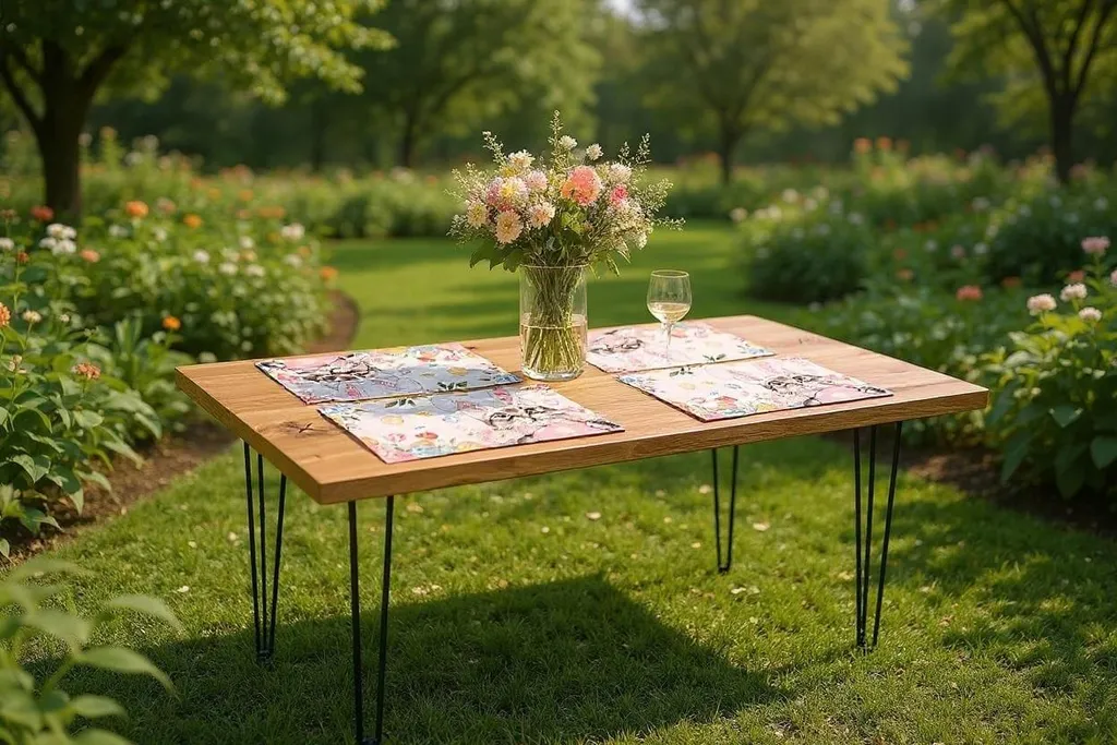 Linge de table de Pâques décoratif avec chemin et 4 sets de table - 7