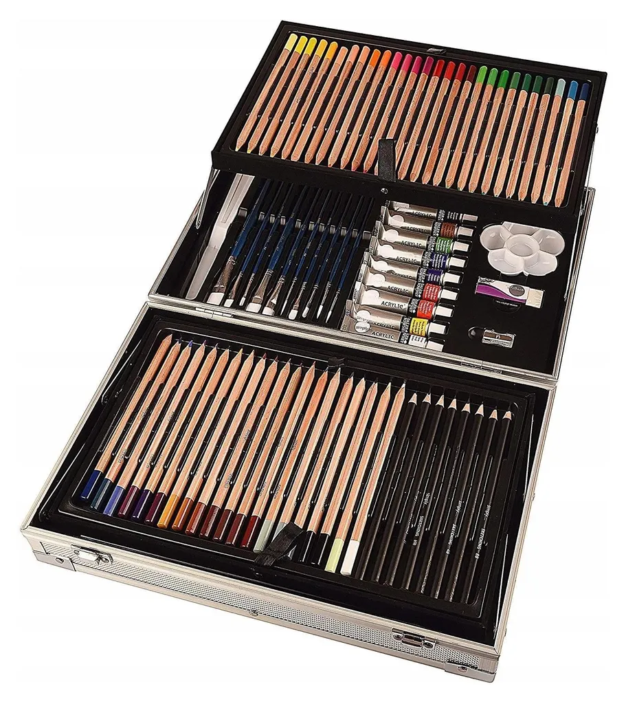 Kit Peinture 122 Pièces Daler Rowney : Tout pour Créer sans Désordre
