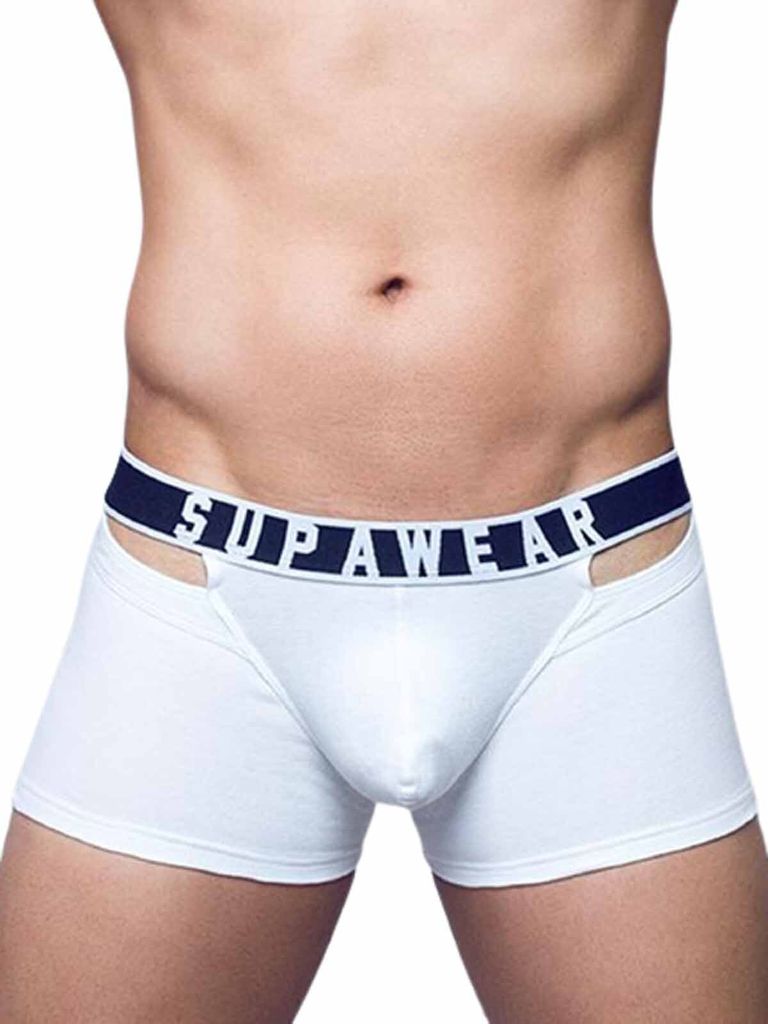 SUPAWEAR Ribbed Slashed Trunk White - Größe S