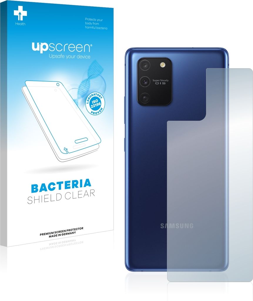 upscreen Schutzfolie für Samsung Galaxy S10 Lite (Rückseite) Antibakterielle Folie Klar Anti-Kratzer