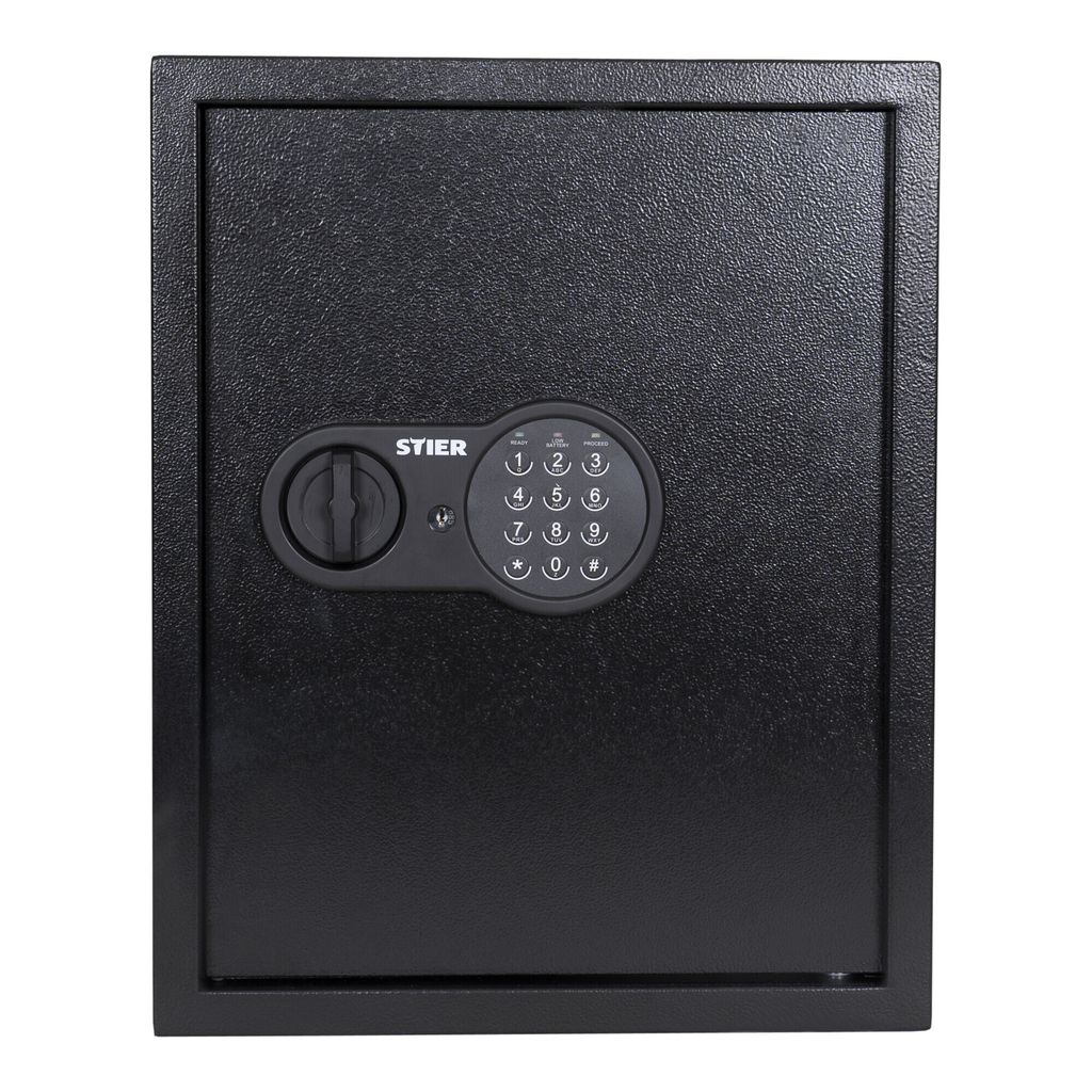STIER Schlüsseltresor / Schlüsselkasten mit Elektronikschloss, 71 Haken, Verrieglung durch Code, Tür doppelwandig, inkl. Notschlüssel, Schlüss...