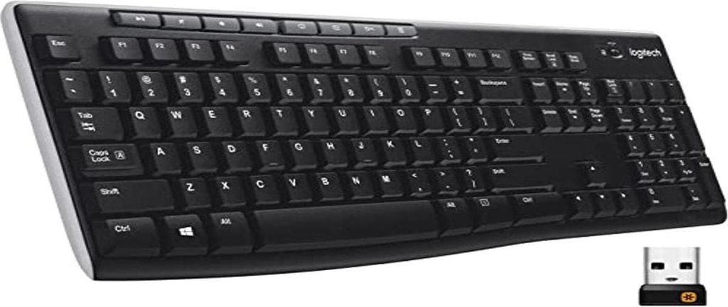 Logitech K270 Kabellose Tastatur für Windows, Spanisches QWERTY-Layout - Schwarz
