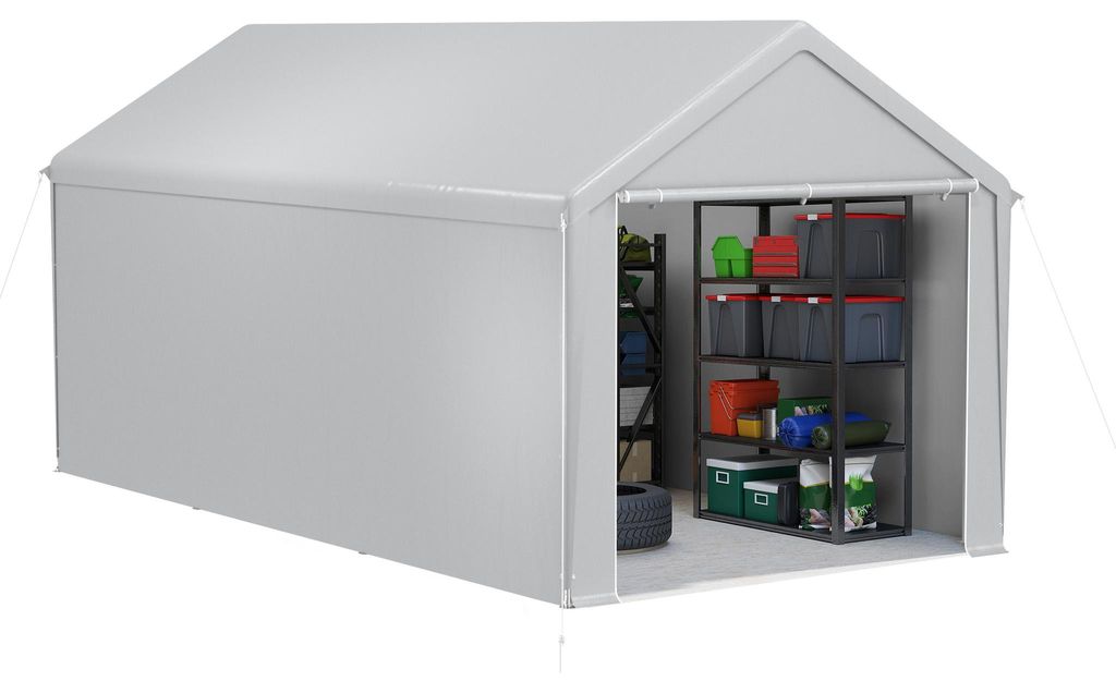 QEENTOE, garage per tende da campeggio, carport 3x6 metri, Immagine del prodotto 