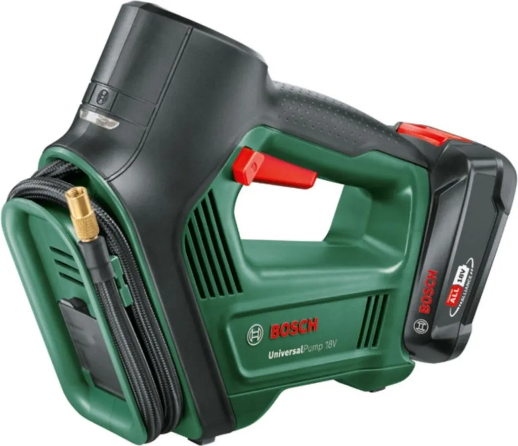 Gonfleur sans fil UniversalPump 18V et sa batterie PBA 2.0Ah