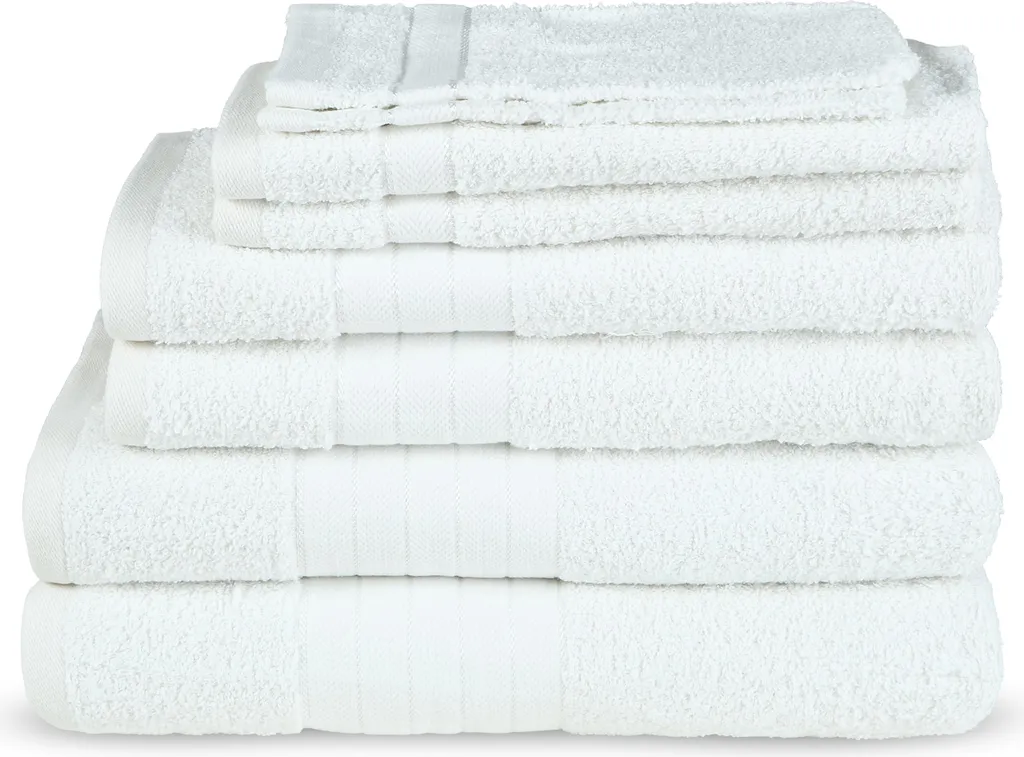 Asciugamani Uni Good Morning 2* 16x22 + 2* 30x55 + 2* 50x100 + 2* 70x140 cm - 100% cotone